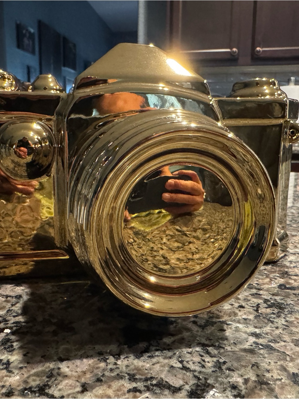 Gold Decorative Camera Sculpture - Accent Decor